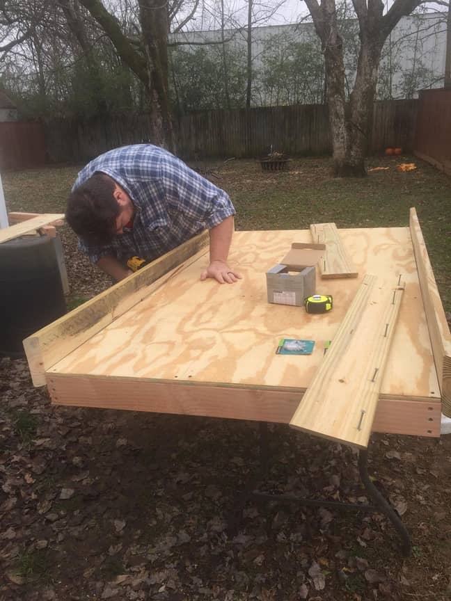 Jim constructed the bed from scratch (Credit: Latestdeals.co.uk)