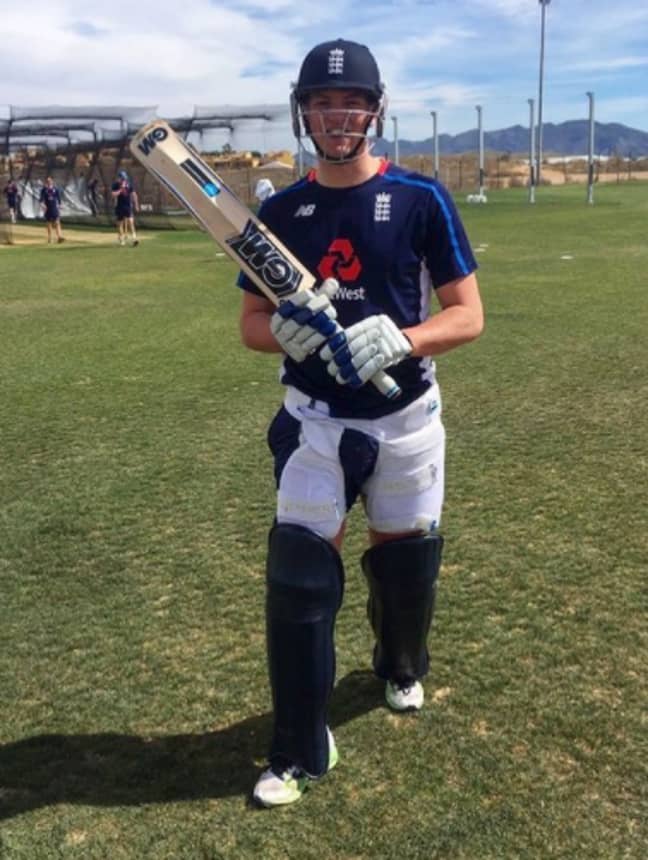Hugo Hammond playing cricket in the England Disability squad (Credit: Instagram/hugo_hammond_)