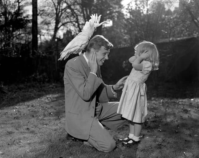 David and his daughter Susan in 1957 (Credit: PA)