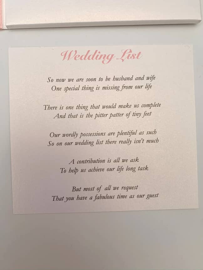 The couple asked for help using their wedding invitations (Credit: Caters)