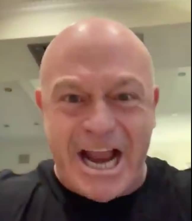 Ross was so excited for England's win his head looked ready to explode (Credit: RossKemp/Twitter)