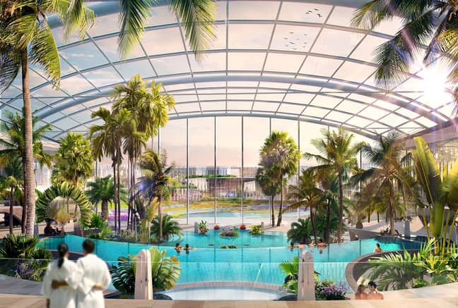 Family-friendly areas will include indoor and outdoor pools plus relaxation areas (Credit: The Therme Group)