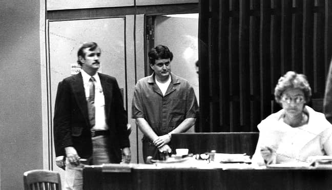 Bobby Joe Long at his murder trial in the US (Credit: PA)