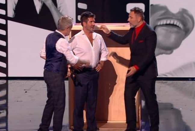 Cowell begrudgingly returned to the stage. Credit: ITV