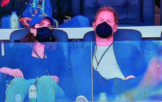 Prince Harry was spotted in the crowd (Credit: NBC)