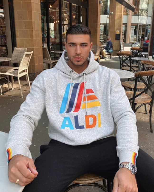 Tommy stepped out in his new Aldi hoodie yesterday, and Instagram had a lot to say about it (Credit: Instagram/Tommy Fury)