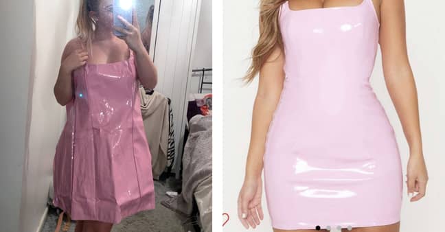 Lauren's Barbie party outfit did not turn out how she expected (Credit: Caters)