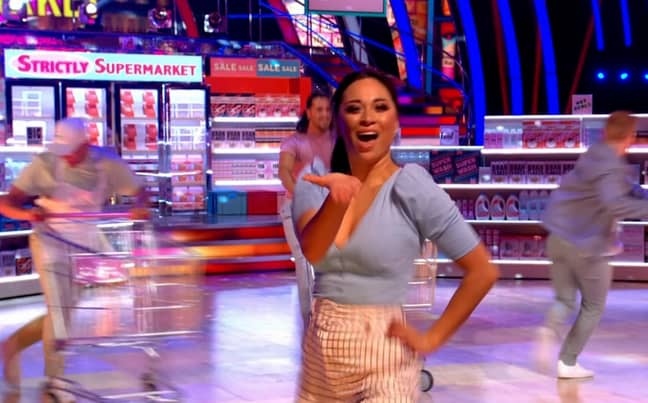 Viewers were confused when Katya was seen performing in the group dance (Credit: BBC)