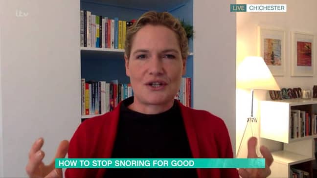 The sleep expert said an increasing number of people have been snoring over lockdown (Credit: ITV)