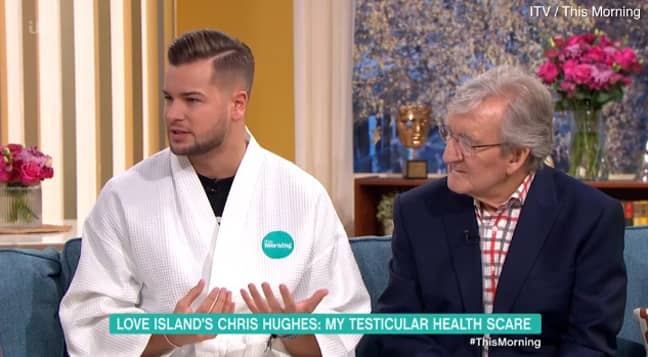 Chris spoke openly about his own testicular health. (Credit: ITV/This Morning)