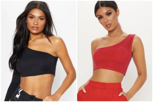 Pretty Little Thing has seen a rise for off-the-shoulder tops (Credit: Pretty Little Thing)