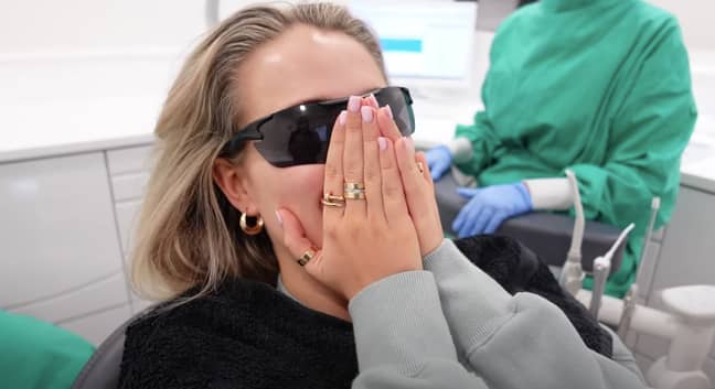 Molly-Mae also filmed the surgery behind getting her bonds removed (Credit: YouTube - Molly Mae Hague)