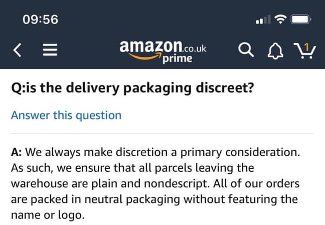 Amazon promised to make discreet delivery 'a primary consideration' (Credit: Kennedy News and Media)