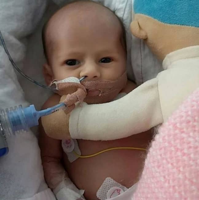 Baby Consy was born with a rare heart condition (Credit: Instagram)