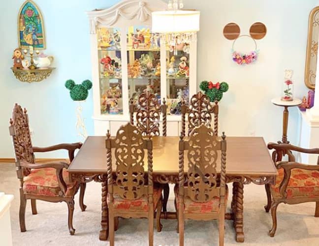 The 'Beauty and the Beast' themed dining room (Credit: Instagram/kelseymichelle85)