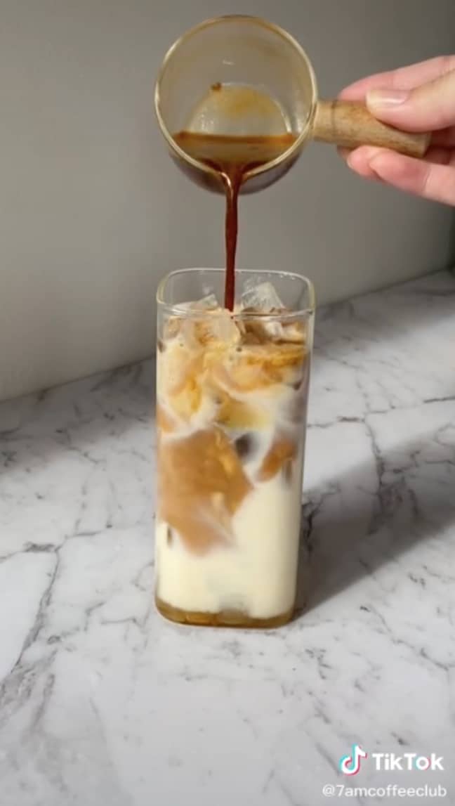 The Biscoff Iced Coffee has gone down a storm online (Credit: @7amcoffeeclub)