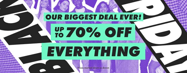 ASOS is currently hosting a massive up to 70 per cent off sale for Black Friday (Credit: ASOS)