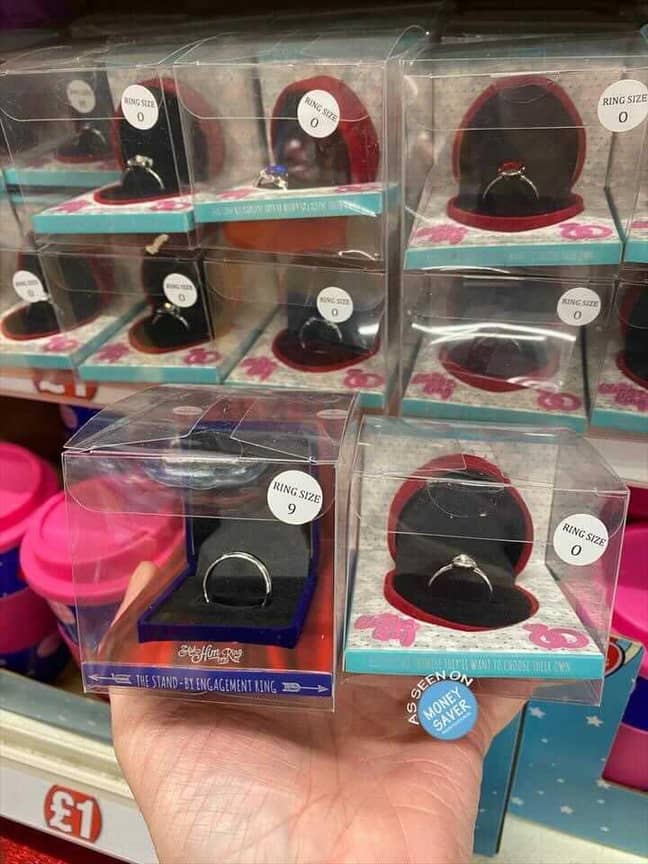 The rings were spotted by shoppers this week (Credit: Facebook/Money Saver Online)