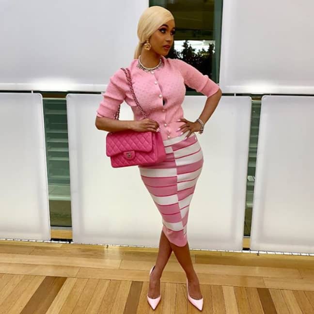 Fans have been left really confused by Cardi's footwear choice. (Credit: Instagram/Cardi B)