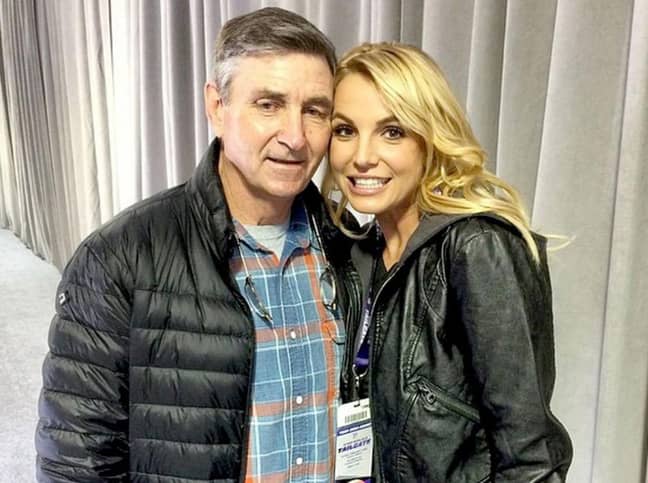  Britney Spears poses with father Jamie Spears (Credit: Britney Spears/Instagram)