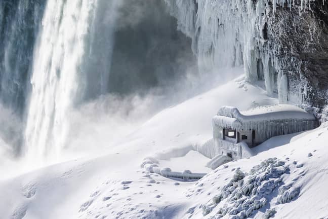 Niagara Falls hasn't been as cold as some places, but cold enough. Credit: PA