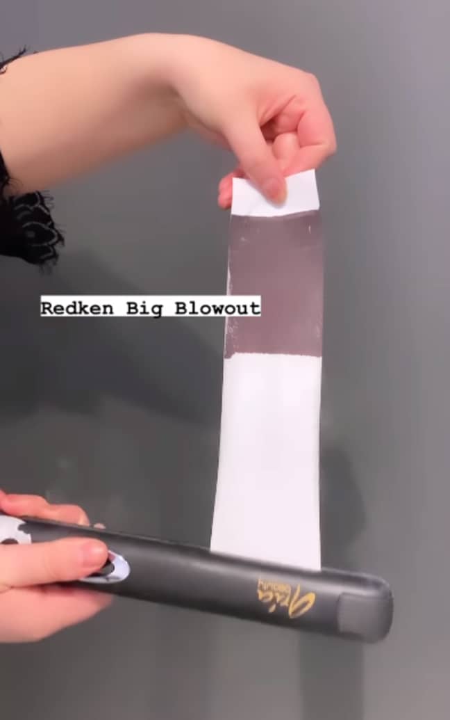 Hairdresser Becky Strong showed four different products (Credit: Instagram/Becky Strong)