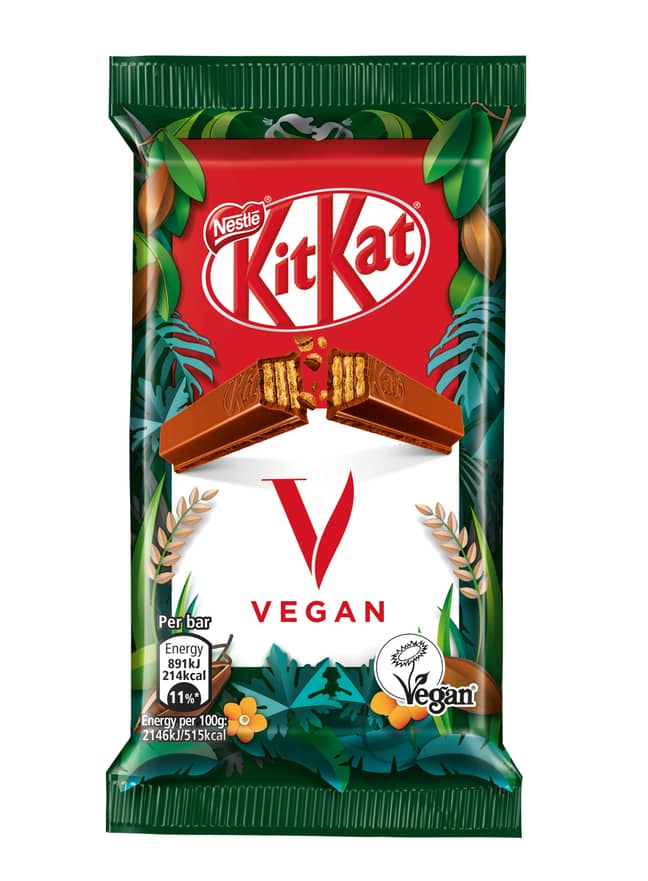 The vegan KitKat - called KitKat V - is made from plant based ingredients (Credit: Nestlé)