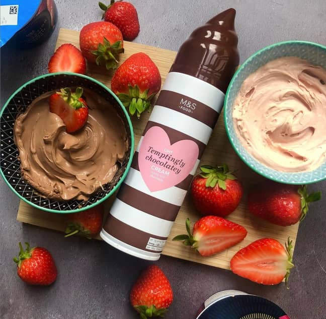 The Temptingly Chocolatey Cream is back in stores now (Credit: Marks &amp; Spencer-Instagram)