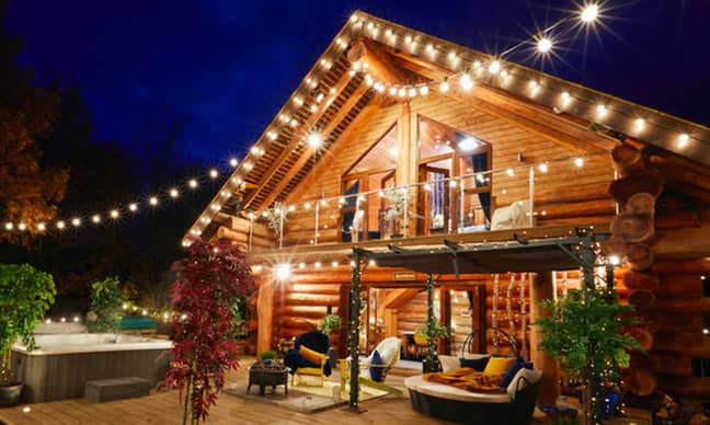 Contestants will be staying in log cabins (Credit: ITV) 