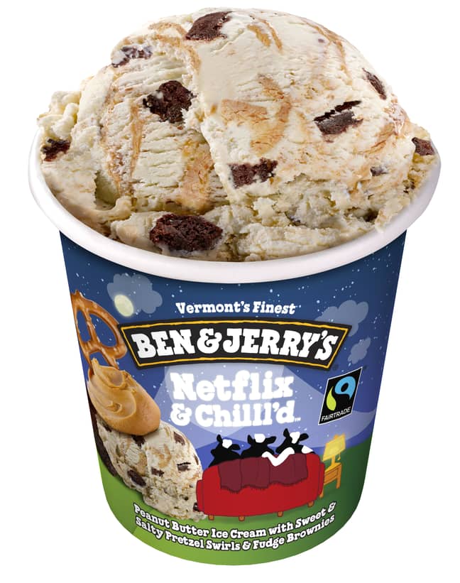 Peanut butter ice-cream with sweet and salty pretzels and brownie pieces sounds dreamy (Credit: Ben &amp; Jerry's)