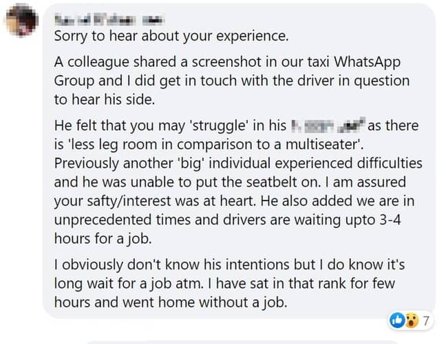 One of the driver's colleagues commented on the post (Credit: Kennedy News and Media)