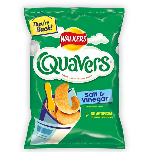 Salt and Vinegar Quavers will be back in January (Credit: Walkers)