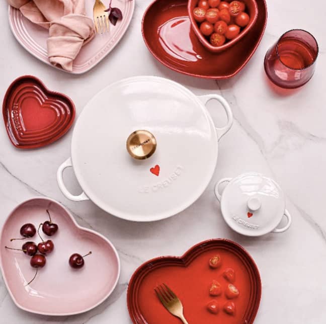The Le Creuset collection is perfect for Valentine's Day (Credit: Le Creuset)