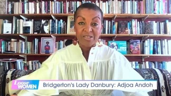 Adoja Andoh, who plays Lady Danbury in the Netflix series, recently appeared on Loose Women to talk about the second instalment of the period drama (ITV)
