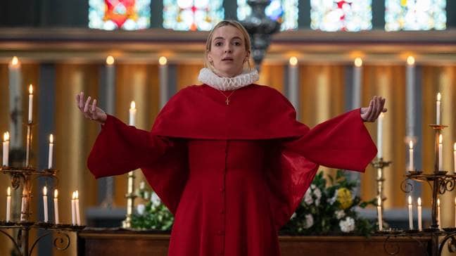 Earlier this month, we learned Villanelle is now religious in new stills (credit: BBC)