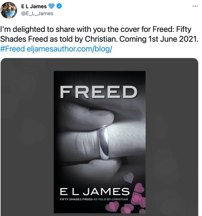 Author E.L. James tweeted the cover on Thursday (Credit: E.L. James/ Twitter)