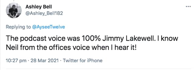 Has Jimmy Lakewell been unmasked? (Credit: Twitter)