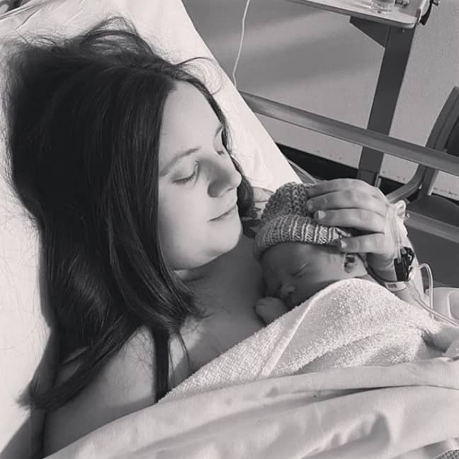 Hattie welcomed baby Max during lockdown, meaning Louis had to leave soon after the birth (Credit: Hattie Gladwell)
