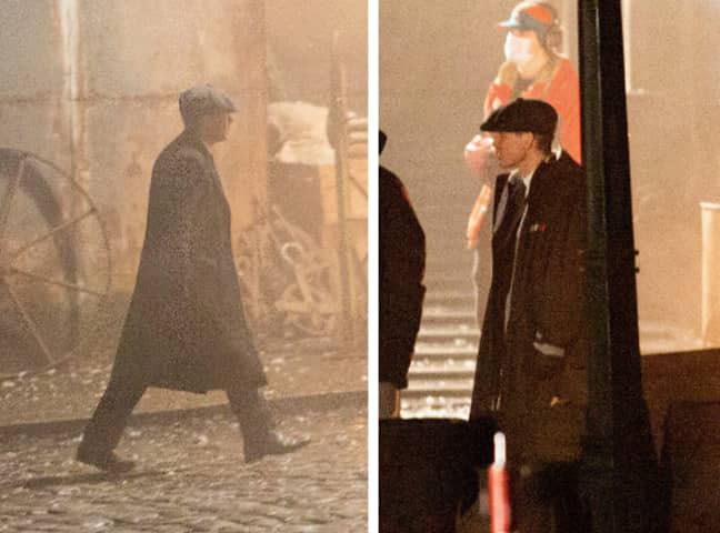 Cillian Murphy as Tommy Shelby on set (Credit: SWNS)