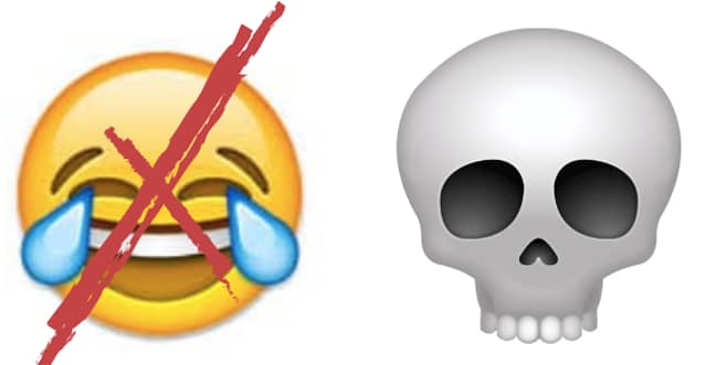 The laughing emoji is also a thing of the past (Credit: Emojipedia)