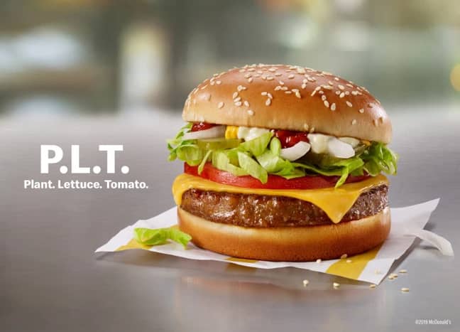 The P.L.T. launched in Canada for a short time (Credit: McDonald's) 