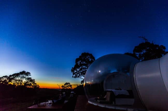 The jaw-dropping bubble tents are open for bookings (Credit: Bubble Tent Australia)