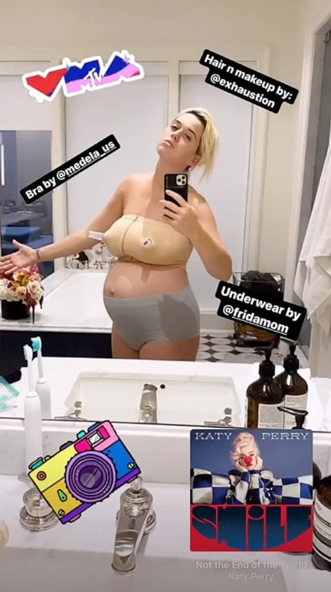 The 'Roar' singer proudly shared pictures of her postpartum body with her followers (Credit: Katy Perry / Instagram)