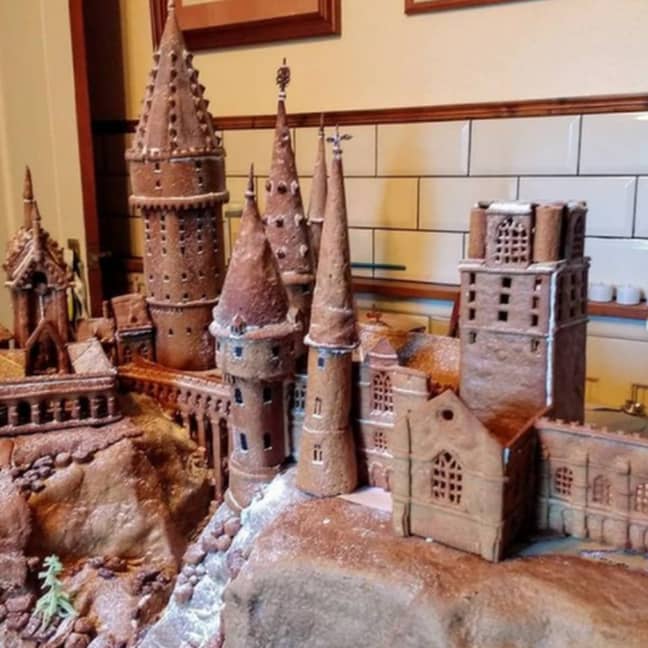 Terry Hartill made the Hogwarts castle over a period of 60 hours (Credit: Terry Hartill)