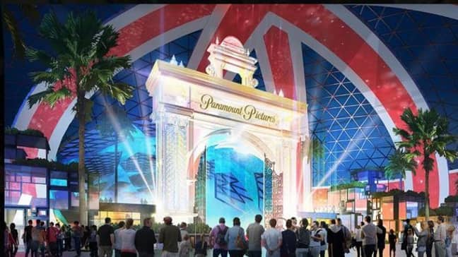 Visitors will enter the site through a grand plaza with the feel of Las Vegas (Credit: The London Resort)