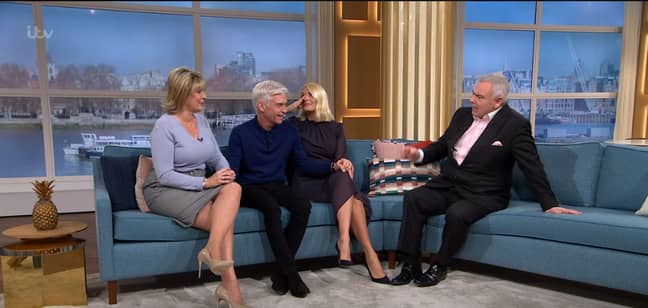 Phil was joined by Holly, Ruth and Eamonn on the 'This Morning' sofa (Credit: ITV)