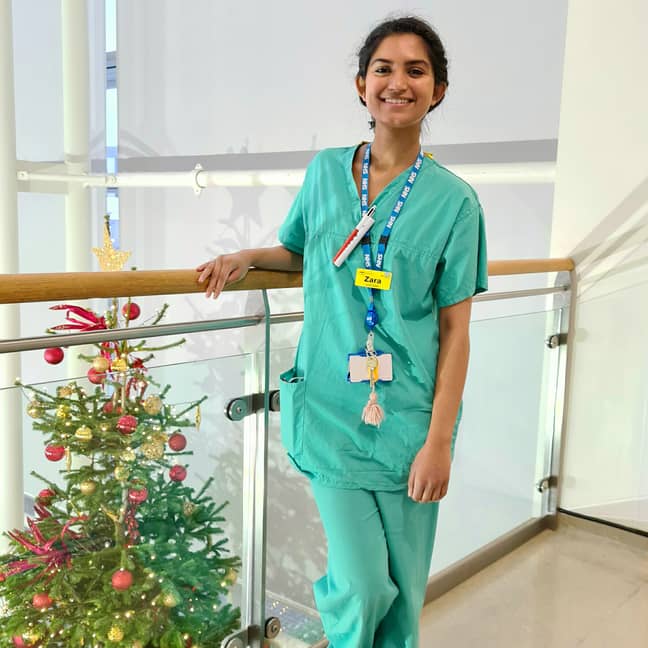 Zara, 23, Surgical Nurse at Newham University Hospital (Credit: @nursezara_uk)