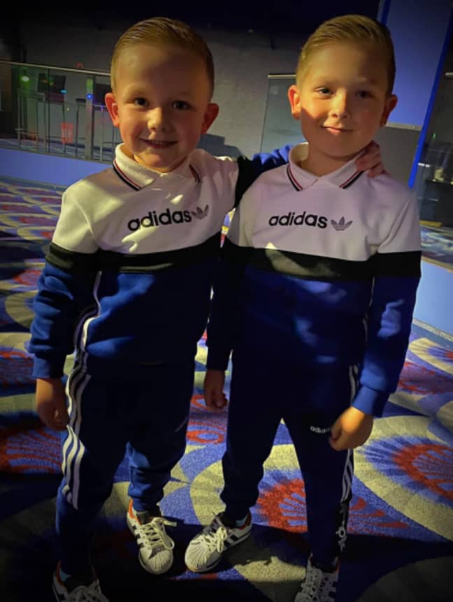 Amyleigh's sons Finlay and Conlon (Credit: Caters News Agency)