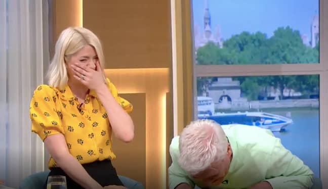 The pair burst into hysterics as they realised the mistake (Credit: ITV/This Morning)