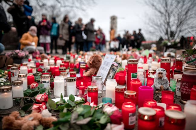 Tributes left at Krefeld Zoo in January after a monkey house caught fire as a result of lanterns (Credit: PA)